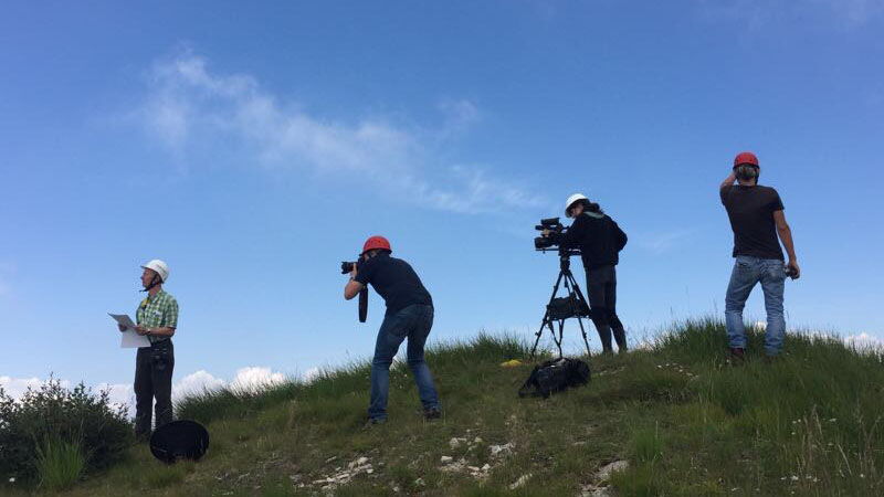 Kamerateam auf dem Monte Generoso
