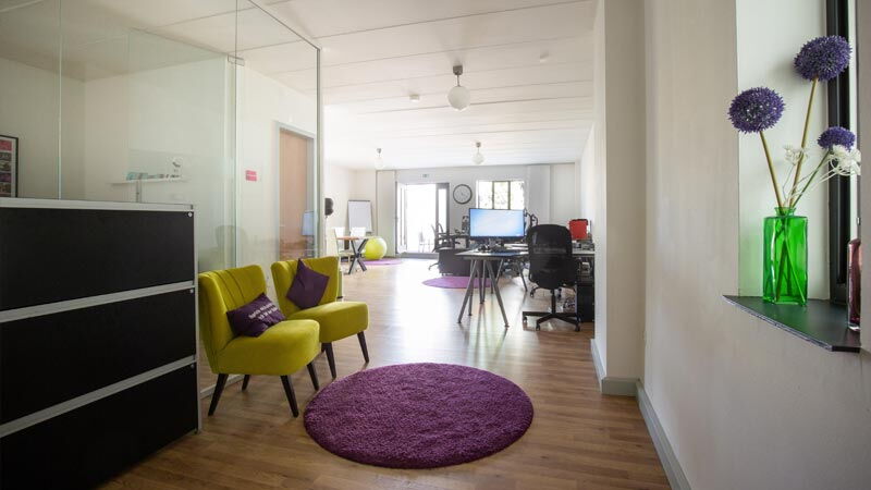 Unser 86 qm großes Büro in einem sanierten Industriegebäude
