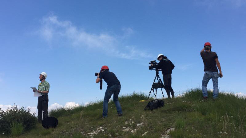 Kamerateam auf dem Monte Generoso