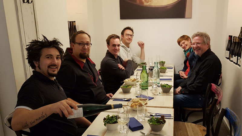 Nach Drehschluss gab es ein ausgezeichnetes Essen im K84.
